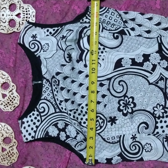 Vtg 1960s paisley mod mini dress - Picture 13 of 16